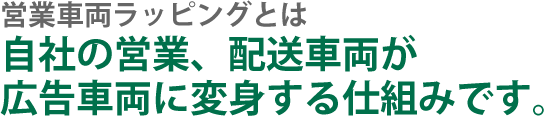 配送車輌や営業車のラッピング